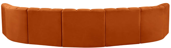 Arc Cognac Velvet Modular Sofa 103Cognac-S7B Meridian Furniture