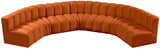 Arc Cognac Velvet Modular Sofa 103Cognac-S7B Meridian Furniture