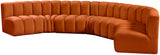 Arc Cognac Velvet Modular Sofa 103Cognac-S7B Meridian Furniture