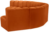 Arc Cognac Velvet Modular Sofa 103Cognac-S7B Meridian Furniture