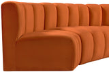 Arc Cognac Velvet Modular Sofa 103Cognac-S7C Meridian Furniture