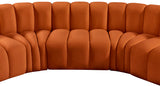 Arc Cognac Velvet Modular Sofa 103Cognac-S7C Meridian Furniture