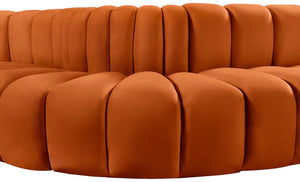 Arc Cognac Velvet Modular Sofa 103Cognac-S7C Meridian Furniture