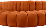 Arc Cognac Velvet Modular Sofa 103Cognac-S7C Meridian Furniture