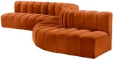 Arc Cognac Velvet Modular Sofa 103Cognac-S7C Meridian Furniture