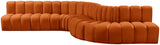 Arc Cognac Velvet Modular Sofa 103Cognac-S7C Meridian Furniture