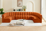 Arc Cognac Velvet Modular Sofa 103Cognac-S8A Meridian Furniture