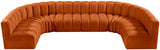 Arc Cognac Velvet Modular Sofa 103Cognac-S8A Meridian Furniture