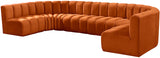Arc Cognac Velvet Modular Sofa 103Cognac-S8A Meridian Furniture