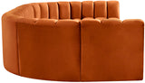 Arc Cognac Velvet Modular Sofa 103Cognac-S8A Meridian Furniture