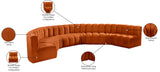 Arc Cognac Velvet Modular Sofa 103Cognac-S8B Meridian Furniture