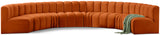 Arc Cognac Velvet Modular Sofa 103Cognac-S8B Meridian Furniture