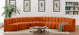 Arc Cognac Velvet Modular Sofa 103Cognac-S8B Meridian Furniture