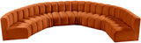 Arc Cognac Velvet Modular Sofa 103Cognac-S8B Meridian Furniture