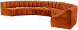 Arc Cognac Velvet Modular Sofa 103Cognac-S8B Meridian Furniture