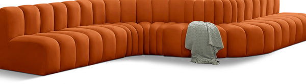 Arc Cognac Velvet Modular Sofa 103Cognac-S8C Meridian Furniture