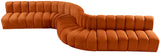 Arc Cognac Velvet Modular Sofa 103Cognac-S8C Meridian Furniture