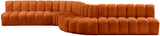 Arc Cognac Velvet Modular Sofa 103Cognac-S8C Meridian Furniture