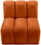 Arc Cognac Velvet Straight Chair 103Cognac-ST Meridian Furniture