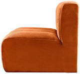 Arc Cognac Velvet Straight Chair 103Cognac-ST Meridian Furniture