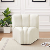 Arc Cream Velvet Curved Corner 103Cream-CC Meridian Furniture