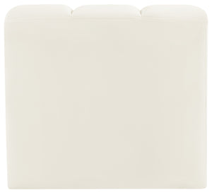 Arc Cream Velvet Curved Corner 103Cream-CC Meridian Furniture