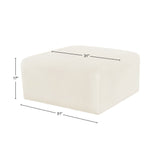 Arc Cream Velvet Ottoman 103Cream-Ott Meridian Furniture