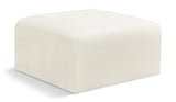 Arc Cream Velvet Ottoman 103Cream-Ott Meridian Furniture