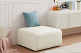 Arc Cream Velvet Ottoman 103Cream-Ott Meridian Furniture