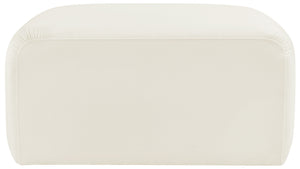 Arc Cream Velvet Ottoman 103Cream-Ott Meridian Furniture