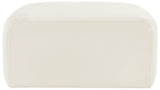 Arc Cream Velvet Ottoman 103Cream-Ott Meridian Furniture