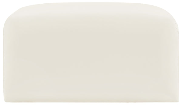 Arc Cream Velvet Ottoman 103Cream-Ott Meridian Furniture