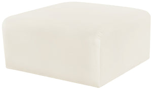 Arc Cream Velvet Ottoman 103Cream-Ott Meridian Furniture