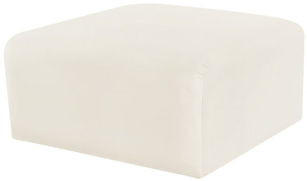Arc Cream Velvet Ottoman 103Cream-Ott Meridian Furniture