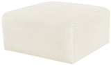 Arc Cream Velvet Ottoman 103Cream-Ott Meridian Furniture