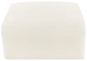 Arc Cream Velvet Ottoman 103Cream-Ott Meridian Furniture