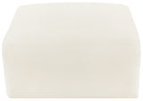 Arc Cream Velvet Ottoman 103Cream-Ott Meridian Furniture