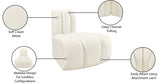 Arc Cream Velvet Reverse Corner 103Cream-RC Meridian Furniture