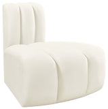 Arc Cream Velvet Reverse Corner 103Cream-RC Meridian Furniture