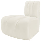 Arc Cream Velvet Reverse Corner 103Cream-RC Meridian Furniture