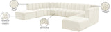 Arc Cream Velvet Modular Sofa 103Cream-S10A Meridian Furniture