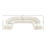 Arc Cream Velvet Modular Sofa 103Cream-S10A Meridian Furniture