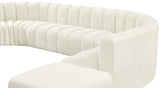 Arc Cream Velvet Modular Sofa 103Cream-S10A Meridian Furniture