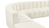 Arc Cream Velvet Modular Sofa 103Cream-S10A Meridian Furniture