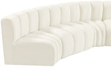 Arc Cream Velvet Modular Sofa 103Cream-S10A Meridian Furniture