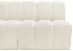 Arc Cream Velvet Modular Sofa 103Cream-S10A Meridian Furniture