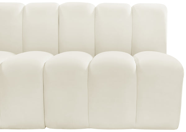Arc Cream Velvet Modular Sofa 103Cream-S10A Meridian Furniture