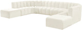 Arc Cream Velvet Modular Sofa 103Cream-S10A Meridian Furniture