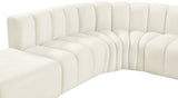 Arc Cream Velvet Modular Sofa 103Cream-S10A Meridian Furniture