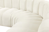 Arc Cream Velvet Modular Sofa 103Cream-S10A Meridian Furniture